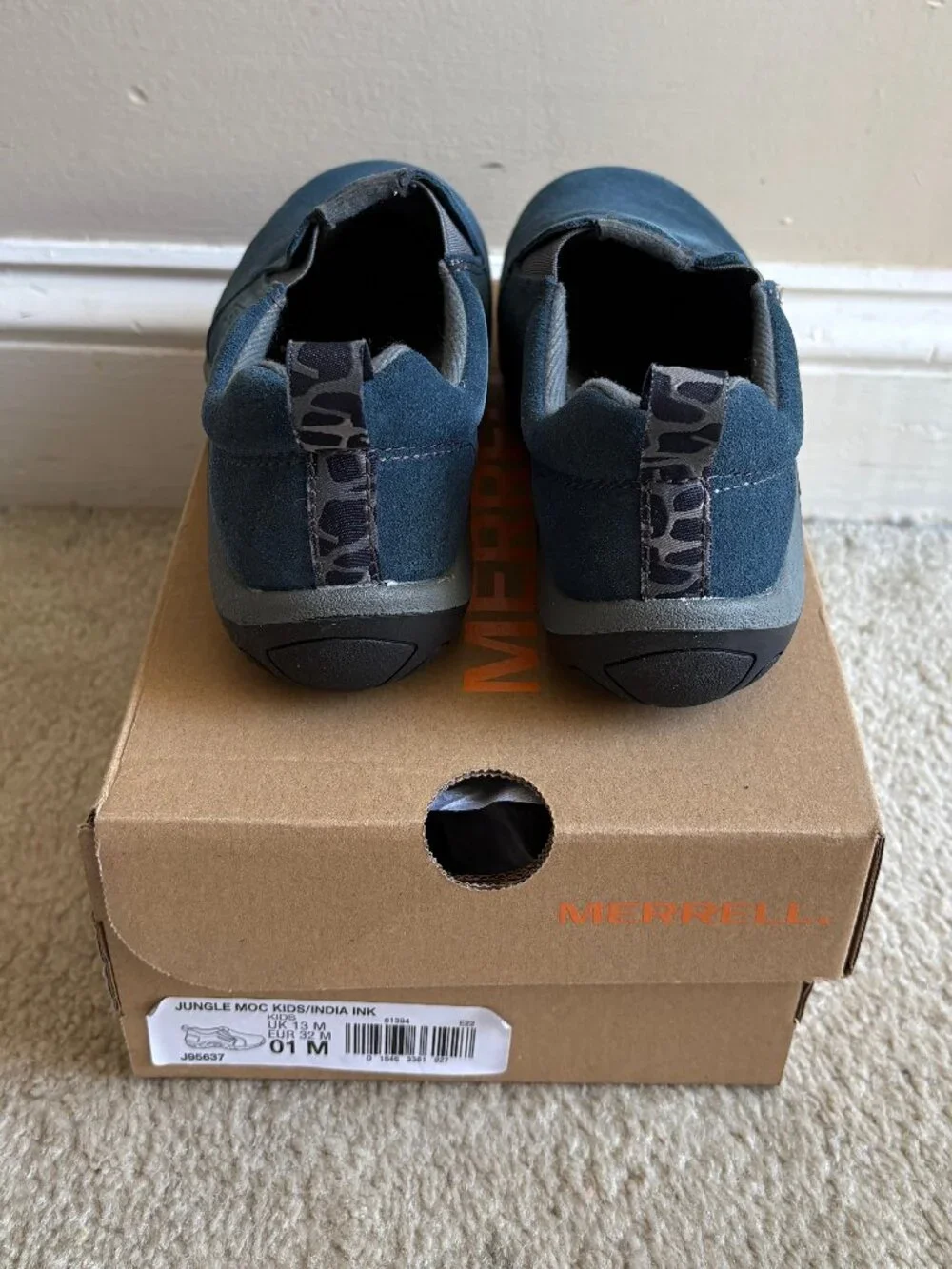 NEW in box, Merrell Jungle Mocs slip on for kids, size 1